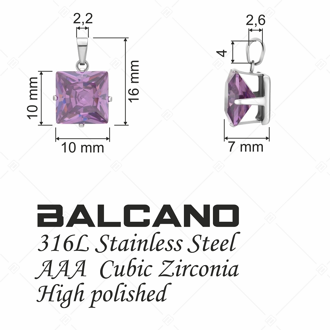 BALCANO - Frizzante / Pendentif carré en pierre précieuse (212082ST79)