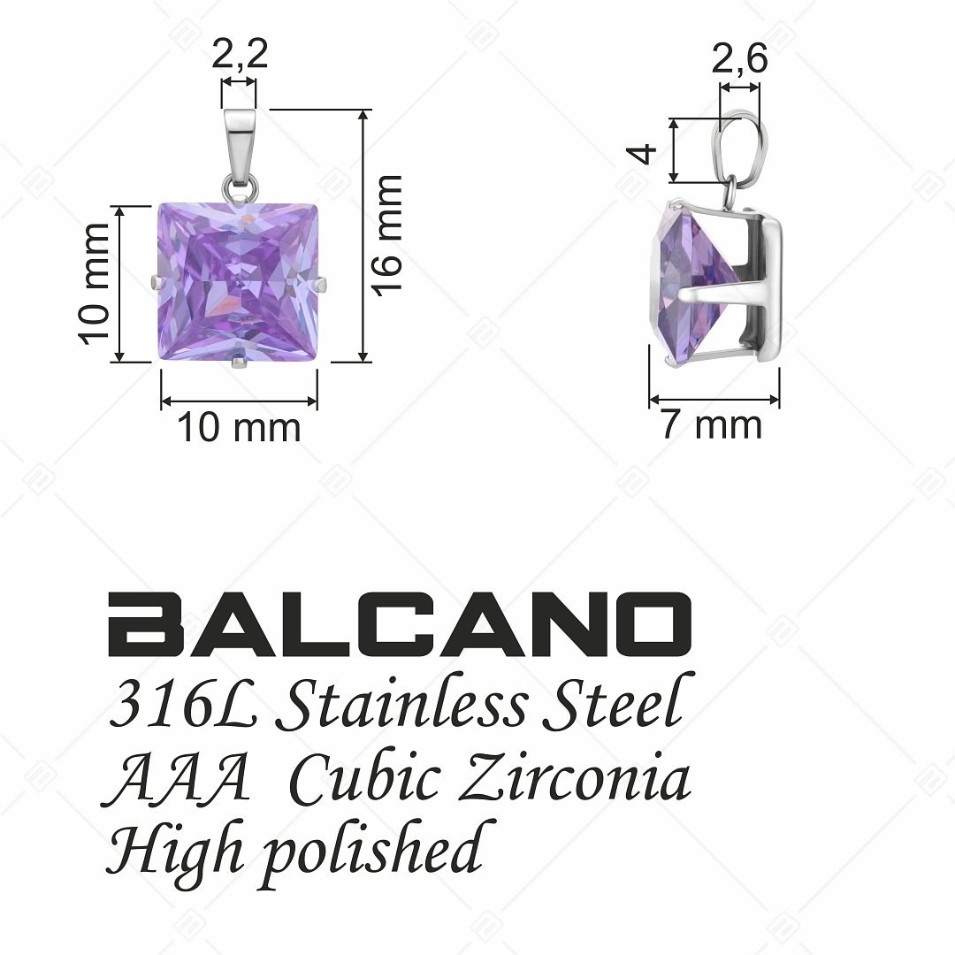 BALCANO - Frizzante / Pendentif carré en pierre précieuse (212082ST82)