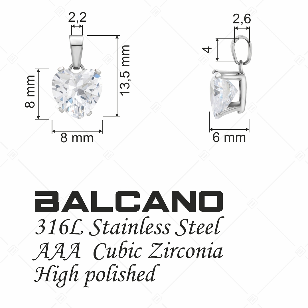 BALCANO - Frizzante / Pendentif en pierre précieuse en forme de cœur (212084ST00)