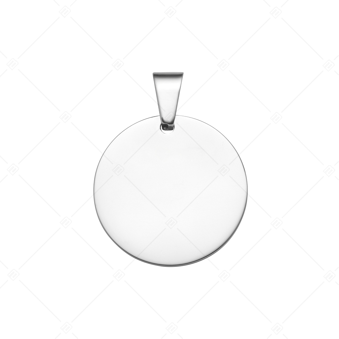 BALCANO - Rota / Round, engravable stainless steel pendant, high polished (242101EG97)