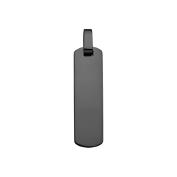BALCANO - Steve / Pendentif gravable en acier inoxydable, plaqué PVD noir