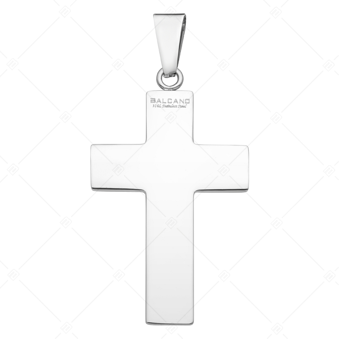 BALCANO - Latino / Pendentif croix latine en acier inoxydable, plaqué PVD noir (242203BL11)