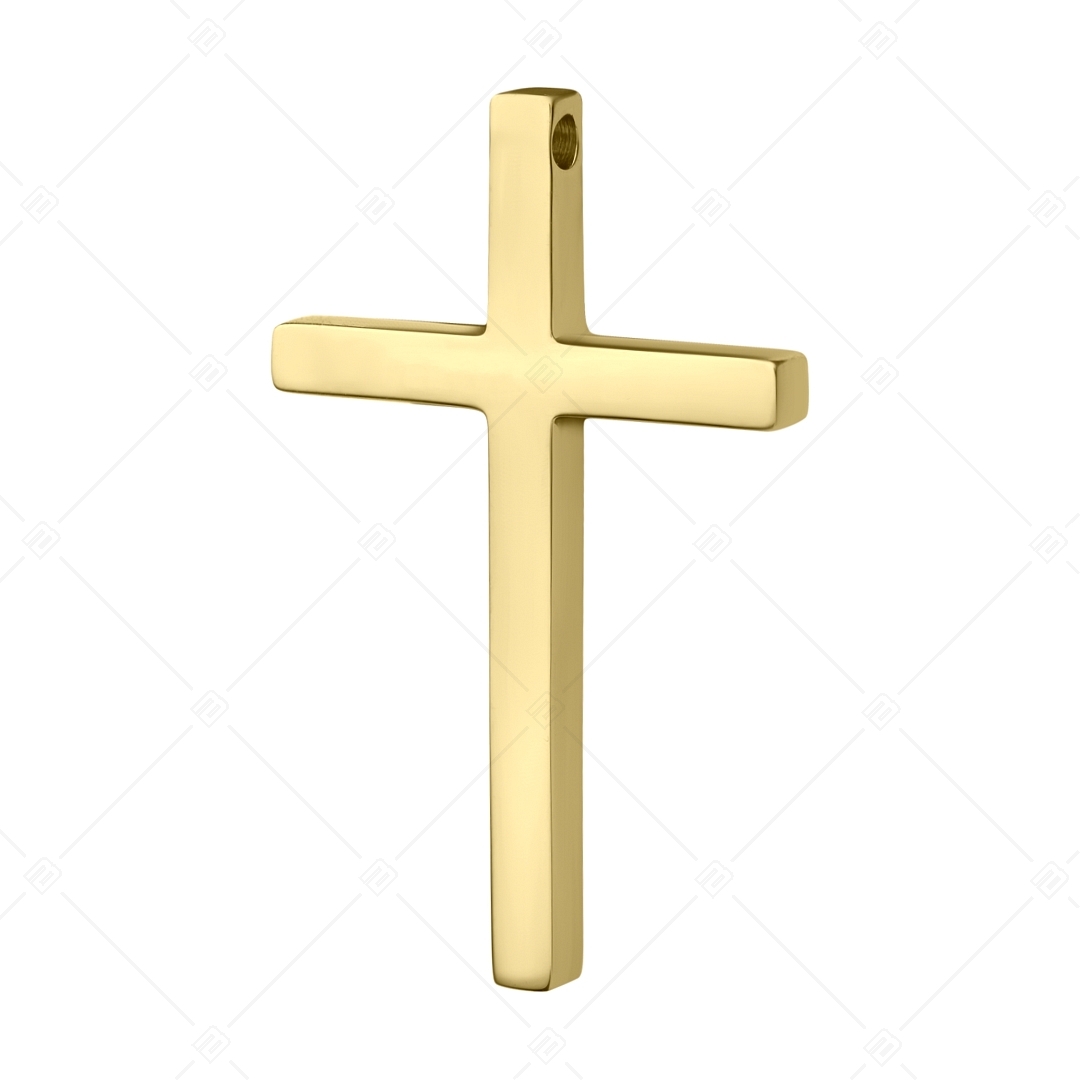 BALCANO - Tenuis / Stainless Steel Classic Cross Pendant, 18K Gold Plated (242205BL88)