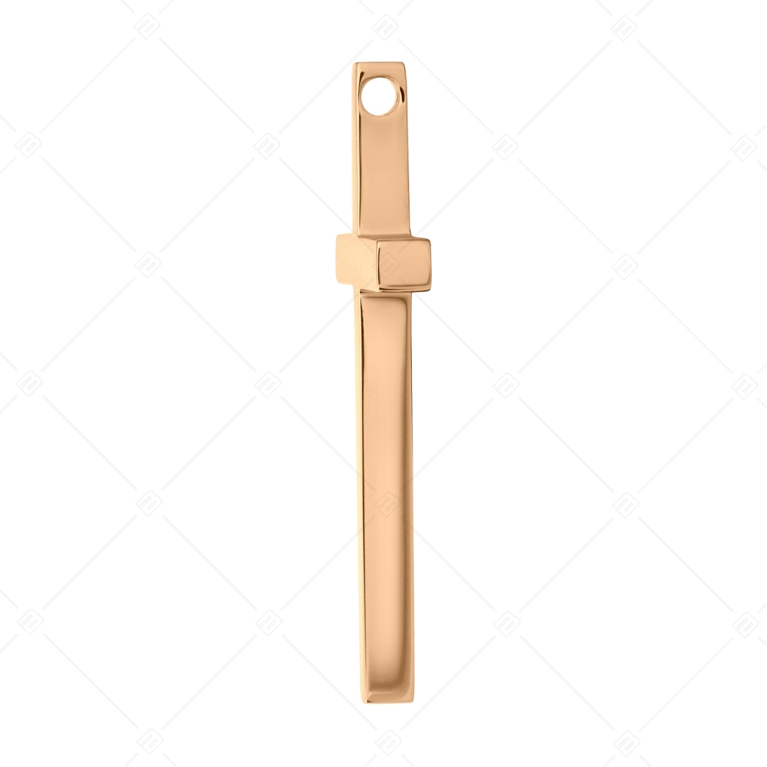 BALCANO - Tenuis / Stainless Steel Classic Cross Pendant, 18K Rose Gold Plated (242205BL96)