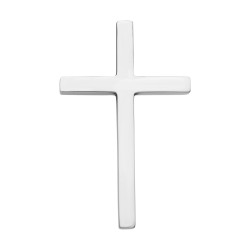 BALCANO - Tenuis / Pendentif croix classique en acier inoxydable, avec polissage à haute brillance