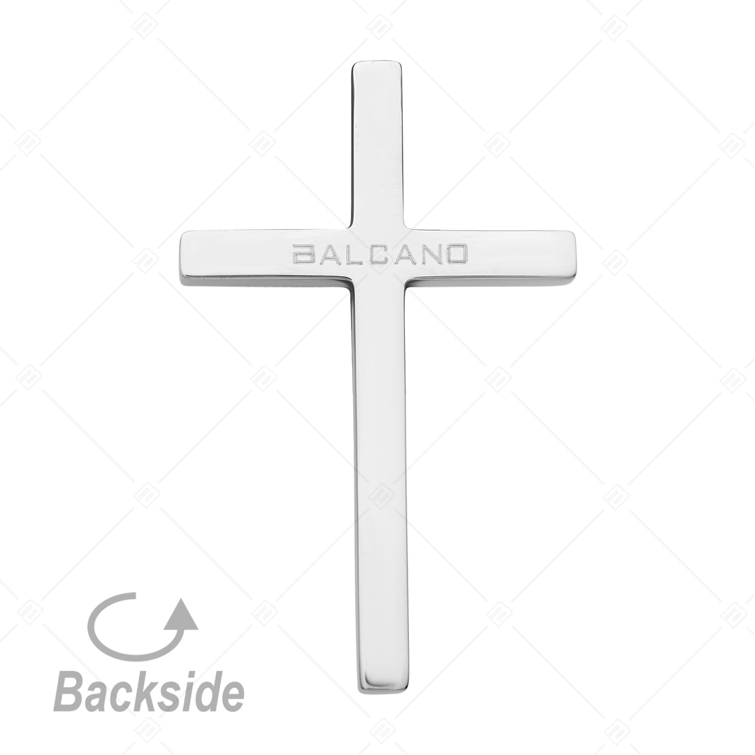 BALCANO - Tenuis / Pendentif croix classique en acier inoxydable, avec hautement polie (242205BL97)