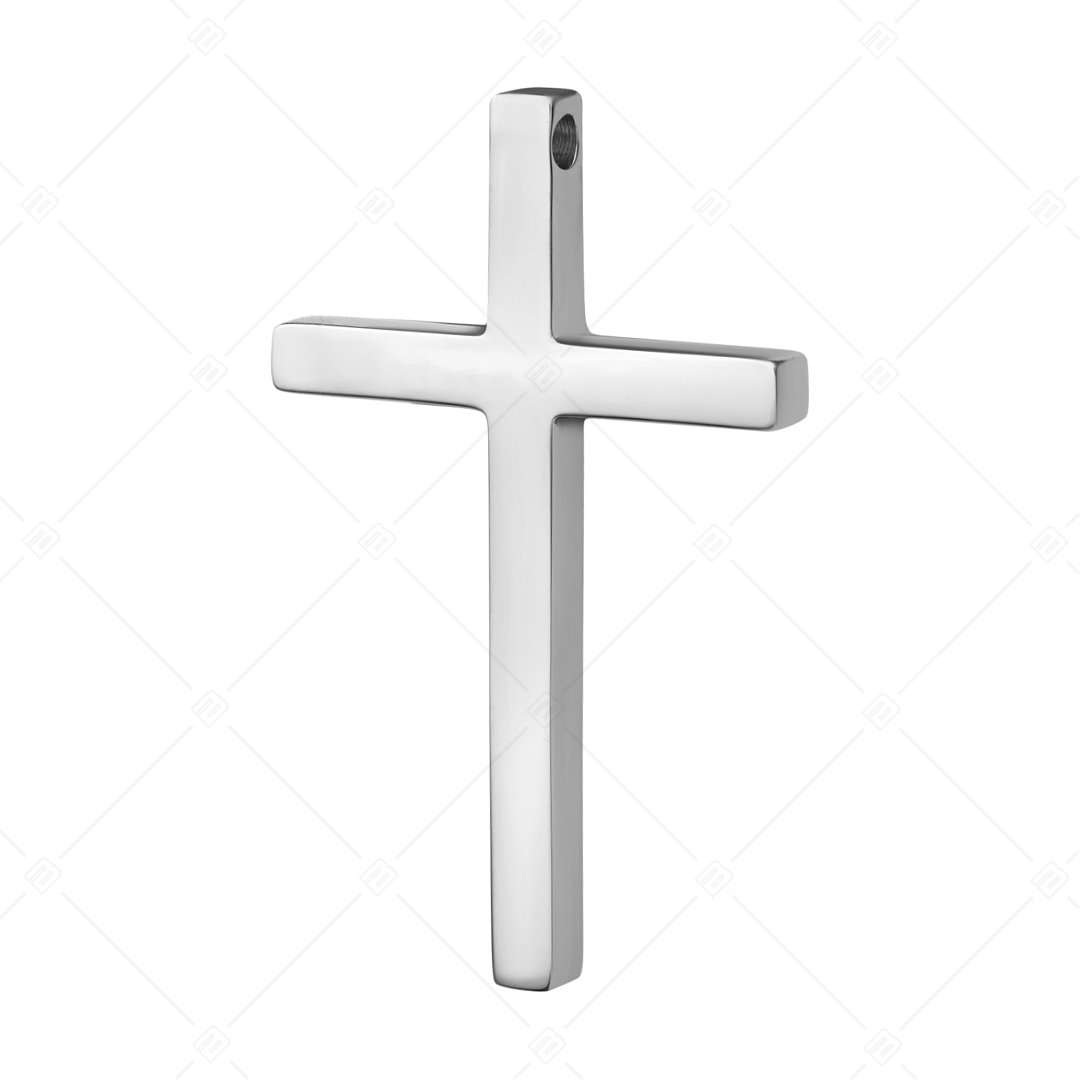 BALCANO - Tenuis / Pendentif croix classique en acier inoxydable, avec polissage à haute brillance (242205BL97)