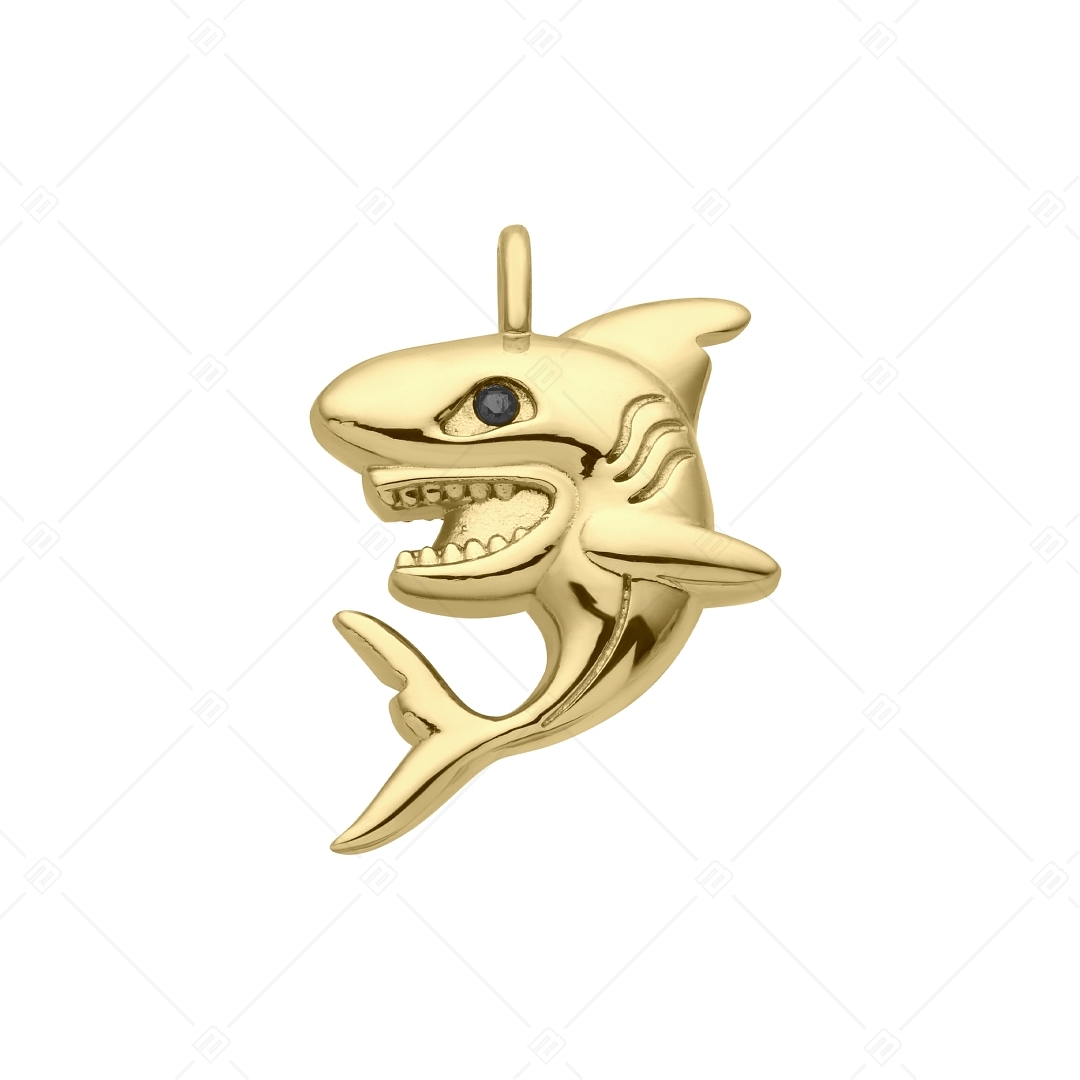 BALCANO - Shark / Edelstahl Anhänger  in Haifischform ,18K vergoldet (242207BC88)
