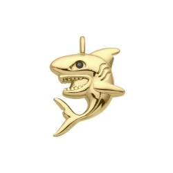 BALCANO - Shark / Edelstahl Anhänger  in Haifischform ,18K vergoldet