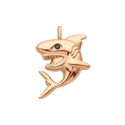 BALCANO - Shark / Edelstahl Anhänger in Haifischform, 18K rosévergoldet