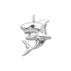 BALCANO - Shark/ Pendentif en forme de requin en acier inoxydable avec polissage à haute brillance