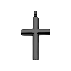 BALCANO - Croce / Pendentif en forme de croix, plaqué PVD noir
