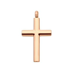 BALCANO - Croce / Kreuz Anhänger mit 18K Rosévergoldung