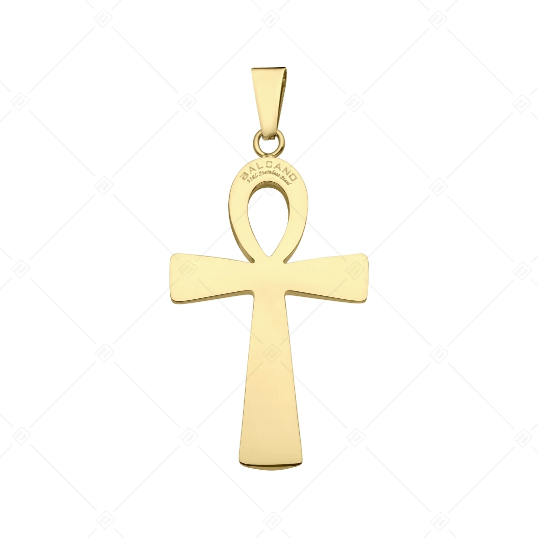 BALCANO - Isiris / Ankh cross (Egyptian cross) pendant, 18K gold plated (242211BC88)