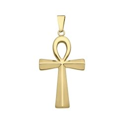 BALCANO - Isiris / Pendentif croix ankh  (croix égyptienne), plaqué or 18K