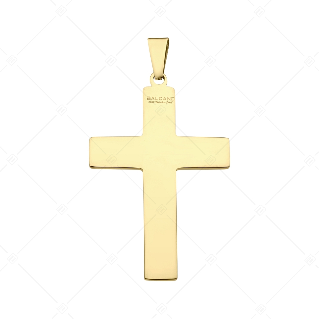 BALCANO - Crux / Kreuzförmiger Anhänger mit Zirkonia Edelsteinen, 18K vergoldet (242212BC88)