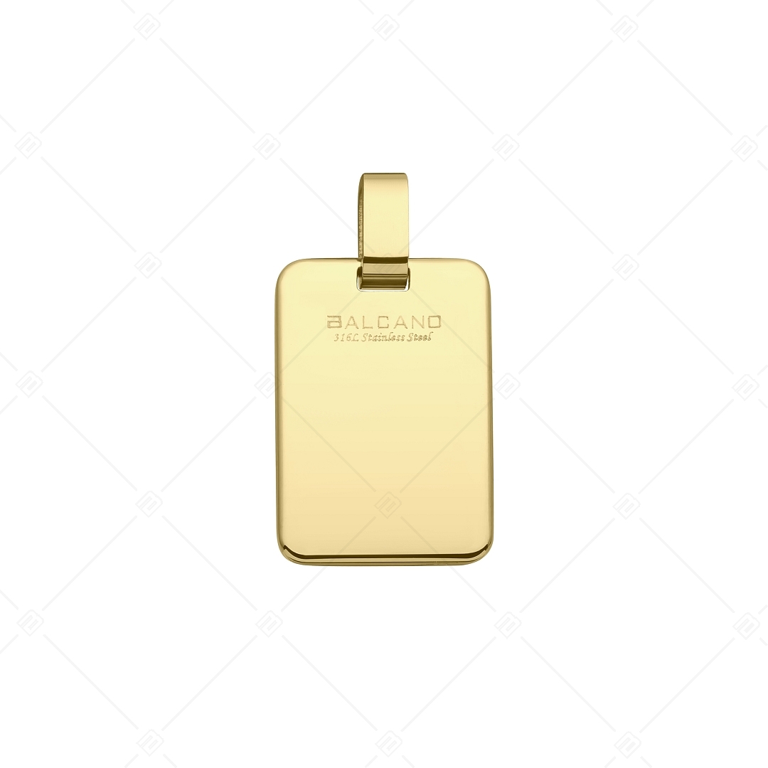 BALCANO - Brick / Pendant With Zirconia Gemstones, 18K Gold plated (242213BC88)