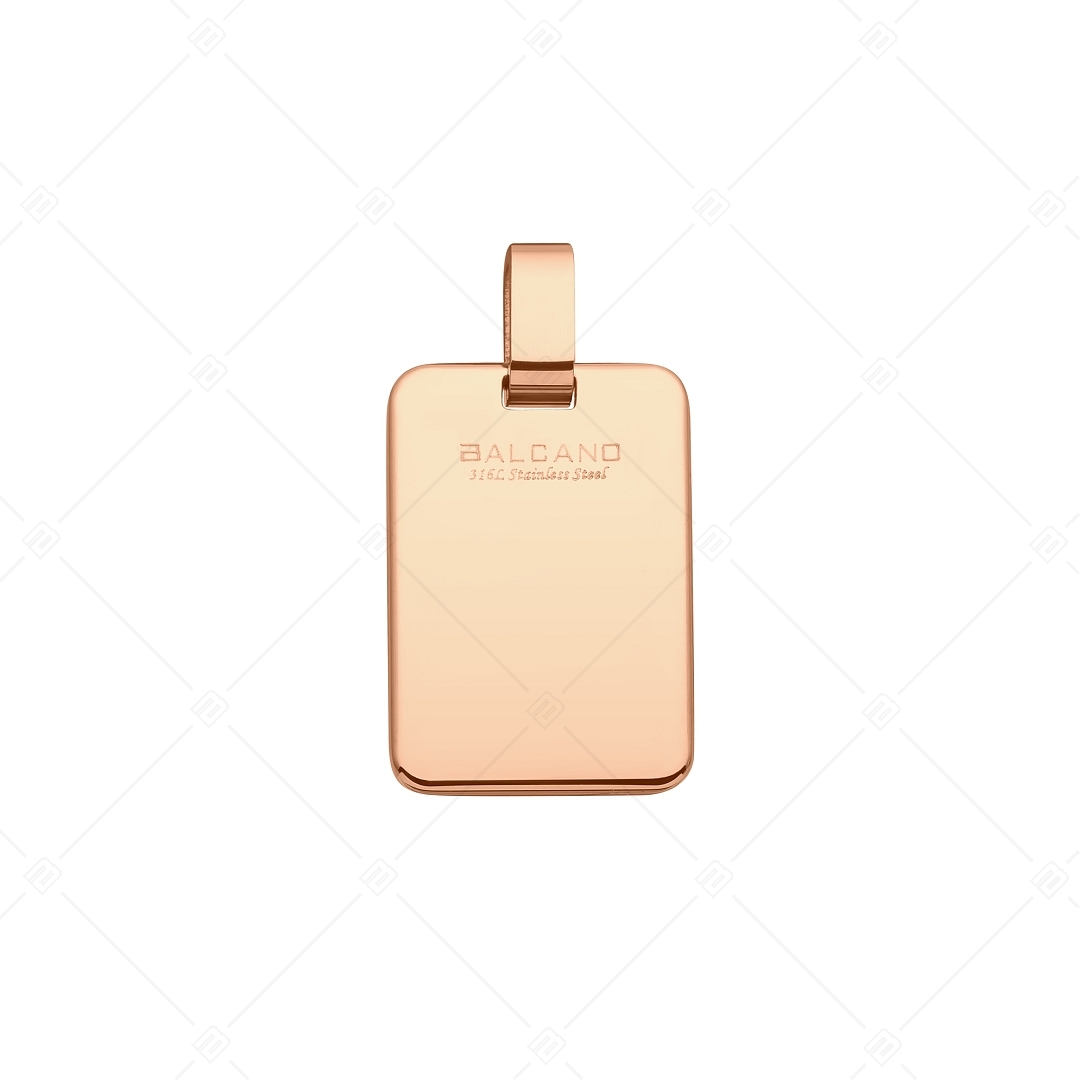 BALCANO - Brick / Pendant With Zirconia Gemstones, 18K Rose Gold Plated (242213BC96)
