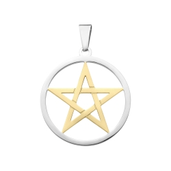 BALCANO - Pentagram / Pendentif étoile à cinq branches, plaqué or 18K