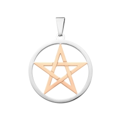 BALCANO - Pentagram / Pendentif étoile à cinq branches, plaqué or rose 18K