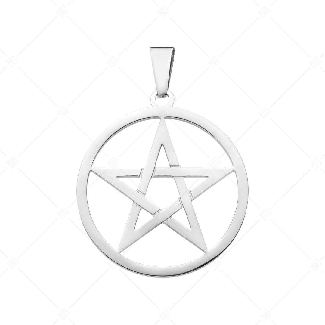 BALCANO - Pentagram / Fünfzackiger Stern Anhänger mit Hochglanzpolierung (242214BC97)