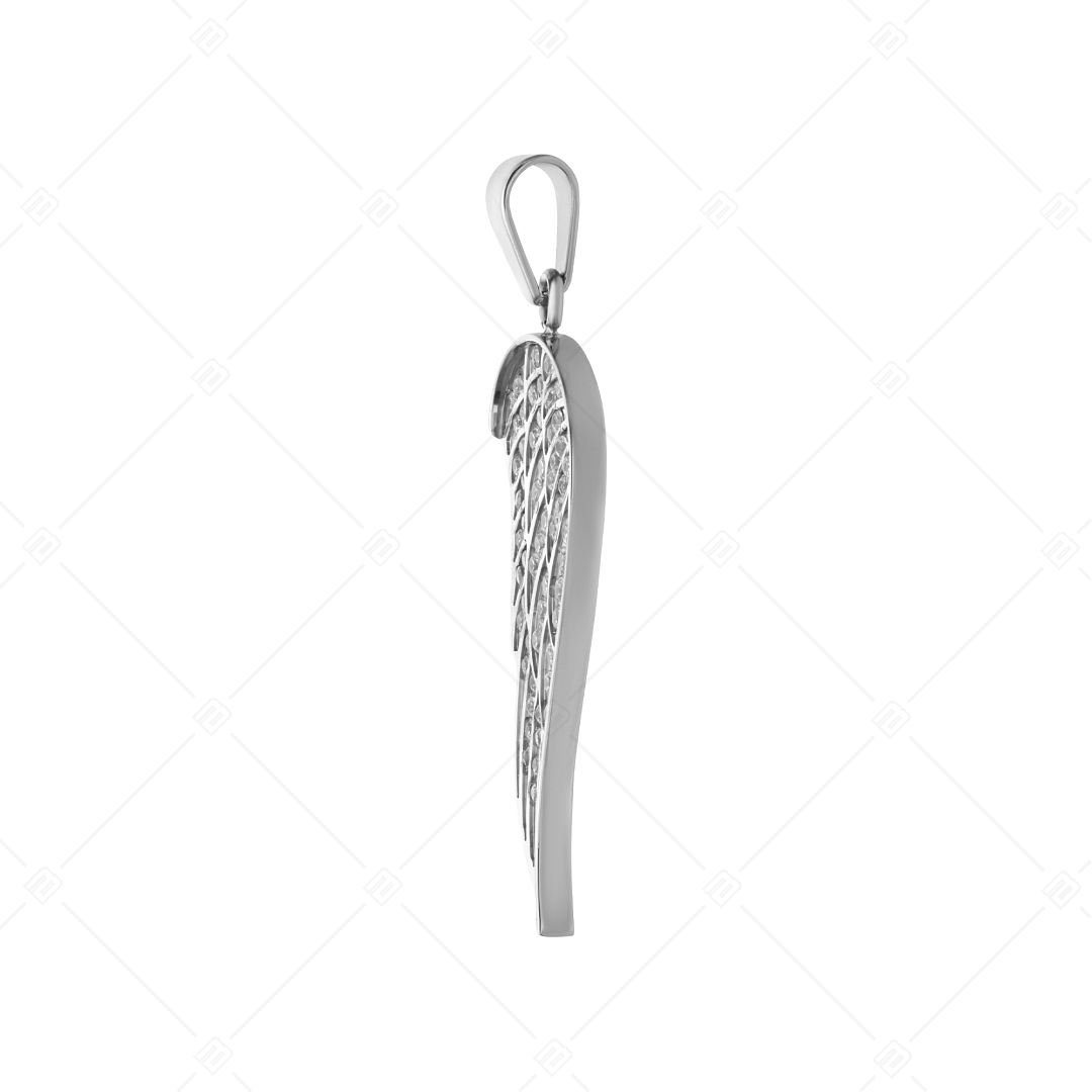 BALCANO - Angelica / Angel wing pendant with zirconia gemstones, high polished (242217BC97)