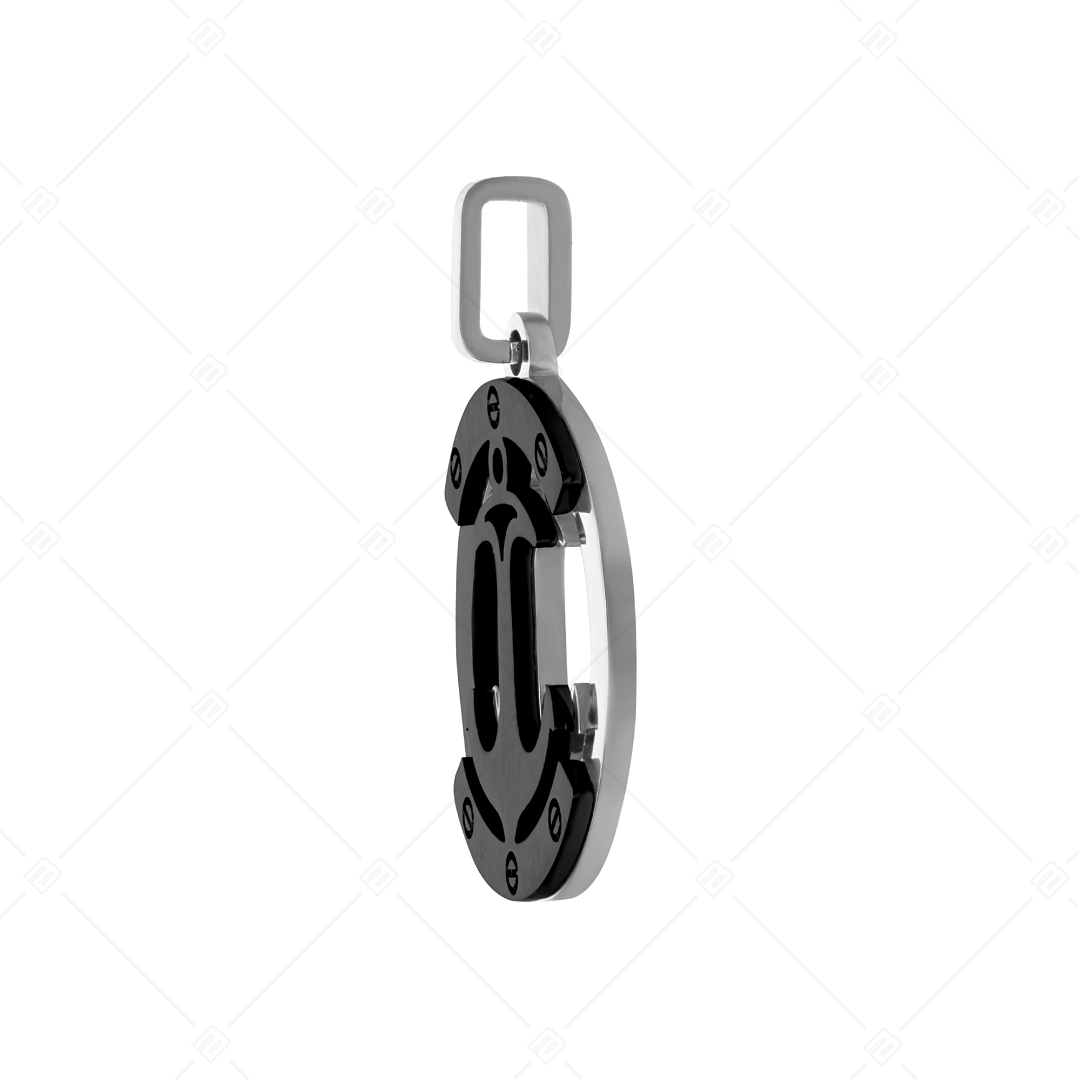 BALCANO - Anchor / Pendentif en acier inoxydable en forme d'ancre, plaqué PVD noir (242218BC11)