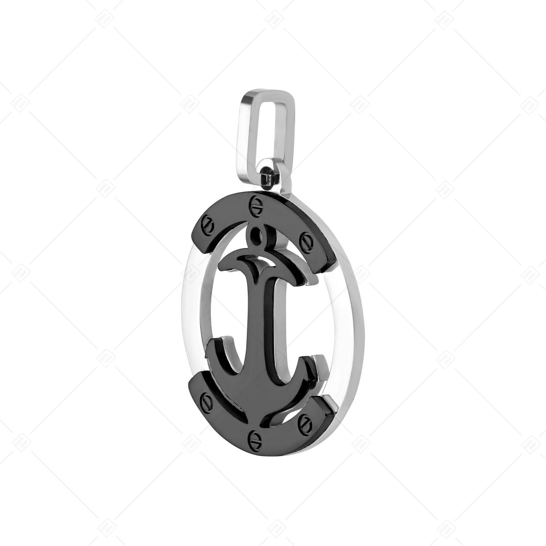 BALCANO - Anchor / Ankerförmigen Edelstahl Anhänger, schwarz PVD-beschichtet (242218BC11)