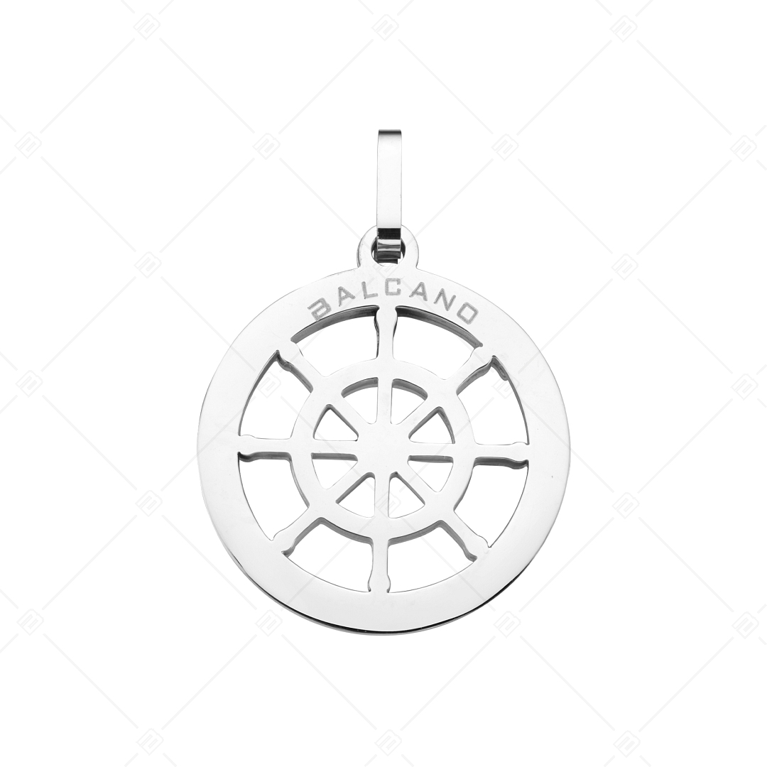 BALCANO - Sailor / Boat Steering Wheel Shaped Stainless Steel Pendant, High Polished (242219BC97)