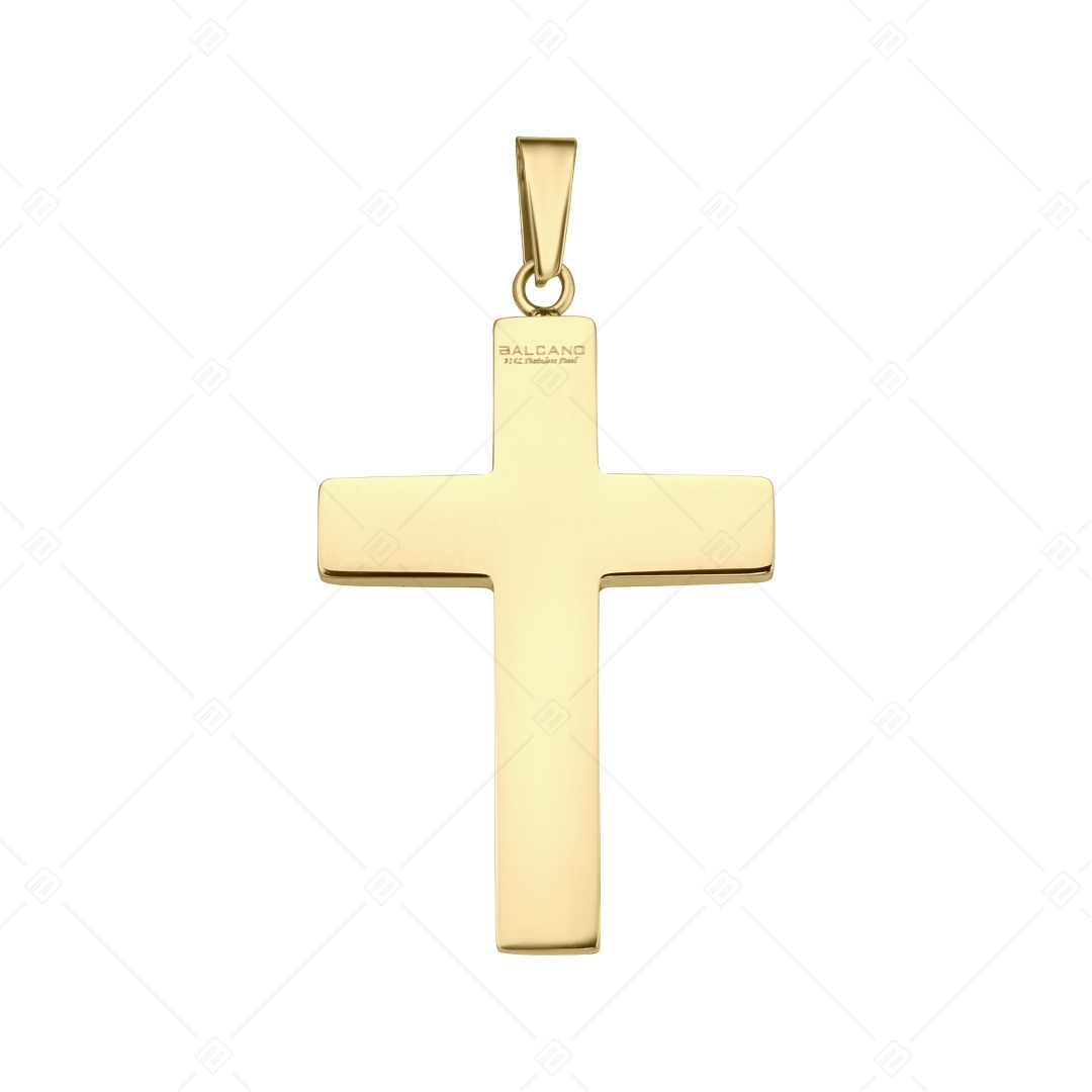 BALACNO - Asella / Pendentif en forme de croix avec des cristaux, plaqué or 18K (242220BC88)