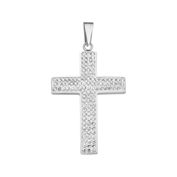 BALACNO - Asella / Pendentif en forme de croix avec des cristaux, polissage à haute brillance