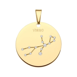 BALCANO - Zodiac / Constellation pendant with zirconia gemstones and 18K gold plated - Virgo