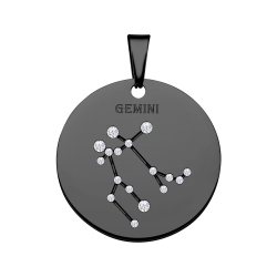 BALCANO - Zodiac / Constellation pendant with zirconia gemstones - Gemini