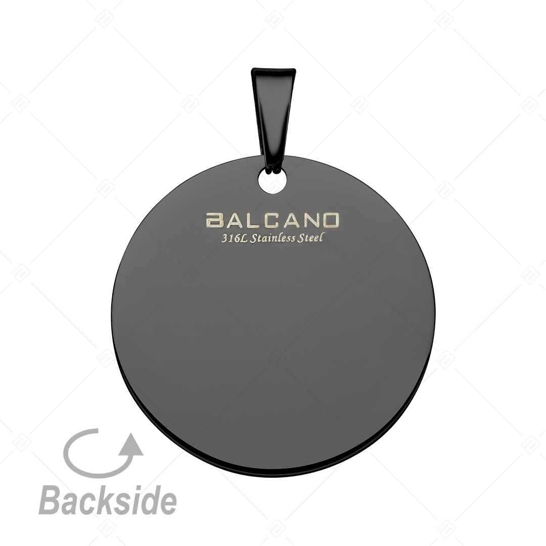 BALCANO - Zodiac / Pendentif horoscope avec pierres précieuses zirconium plaqué PVD noir - Verseau (242231BC11)