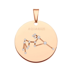 BALCANO - Zodiac / Constellation pendant with zirconia gemstones - Aquarius