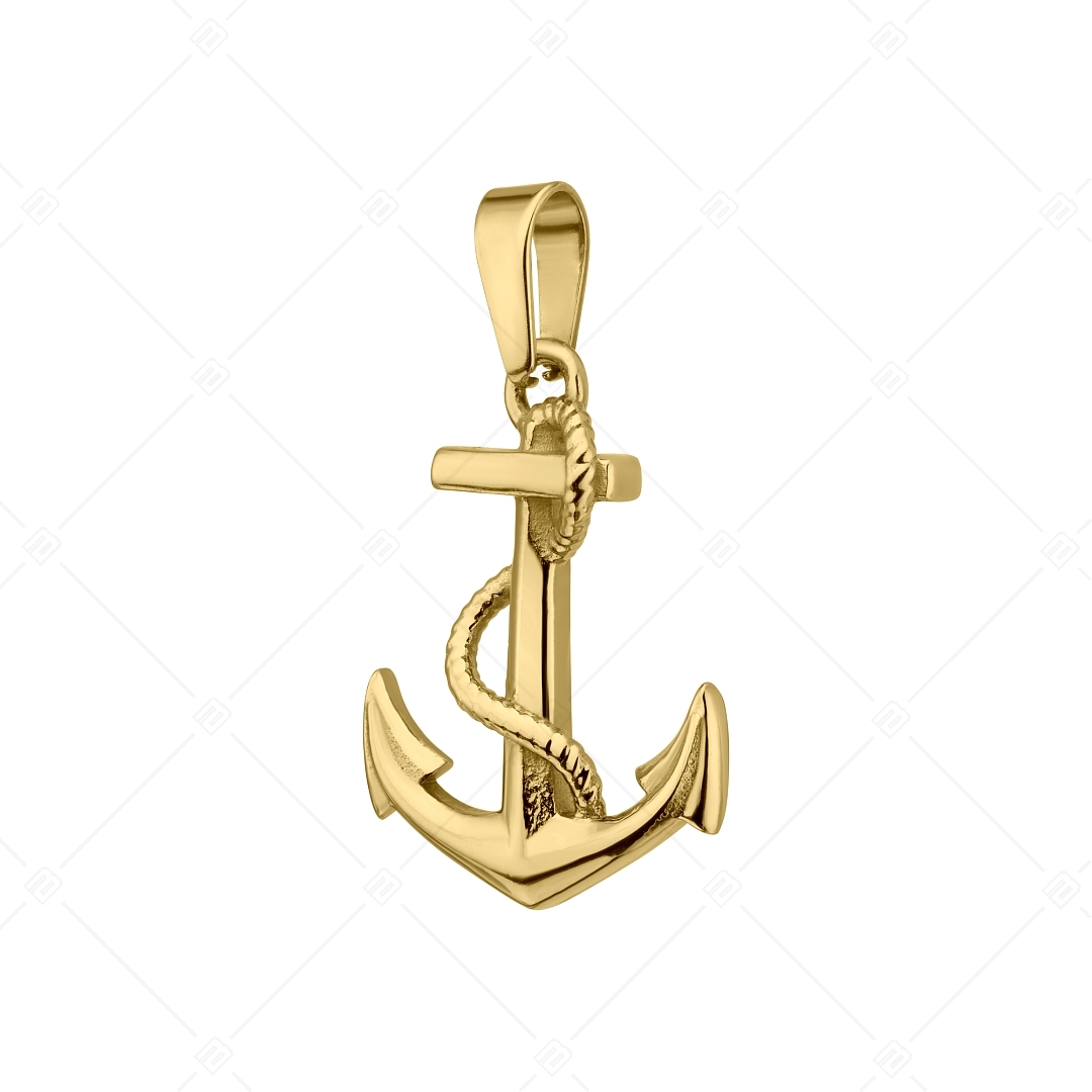 BALCANO - Ancoris / Stainless Steel Anchor Pendant, 18K Gold Plated (242233BC88)