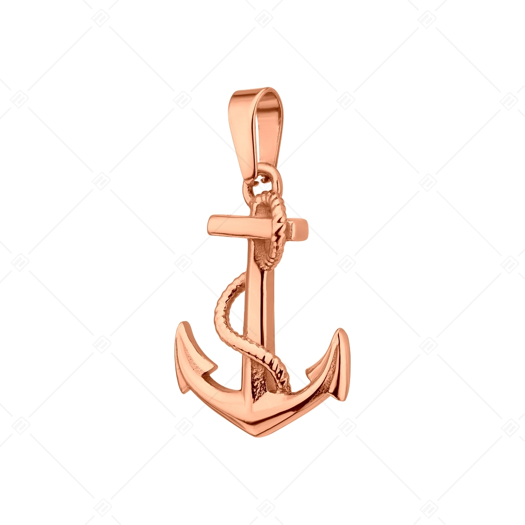 BALCANO - Ancoris / Stainless Steel Anchor Pendant, 18K Rose Gold Plated (242233BC96)