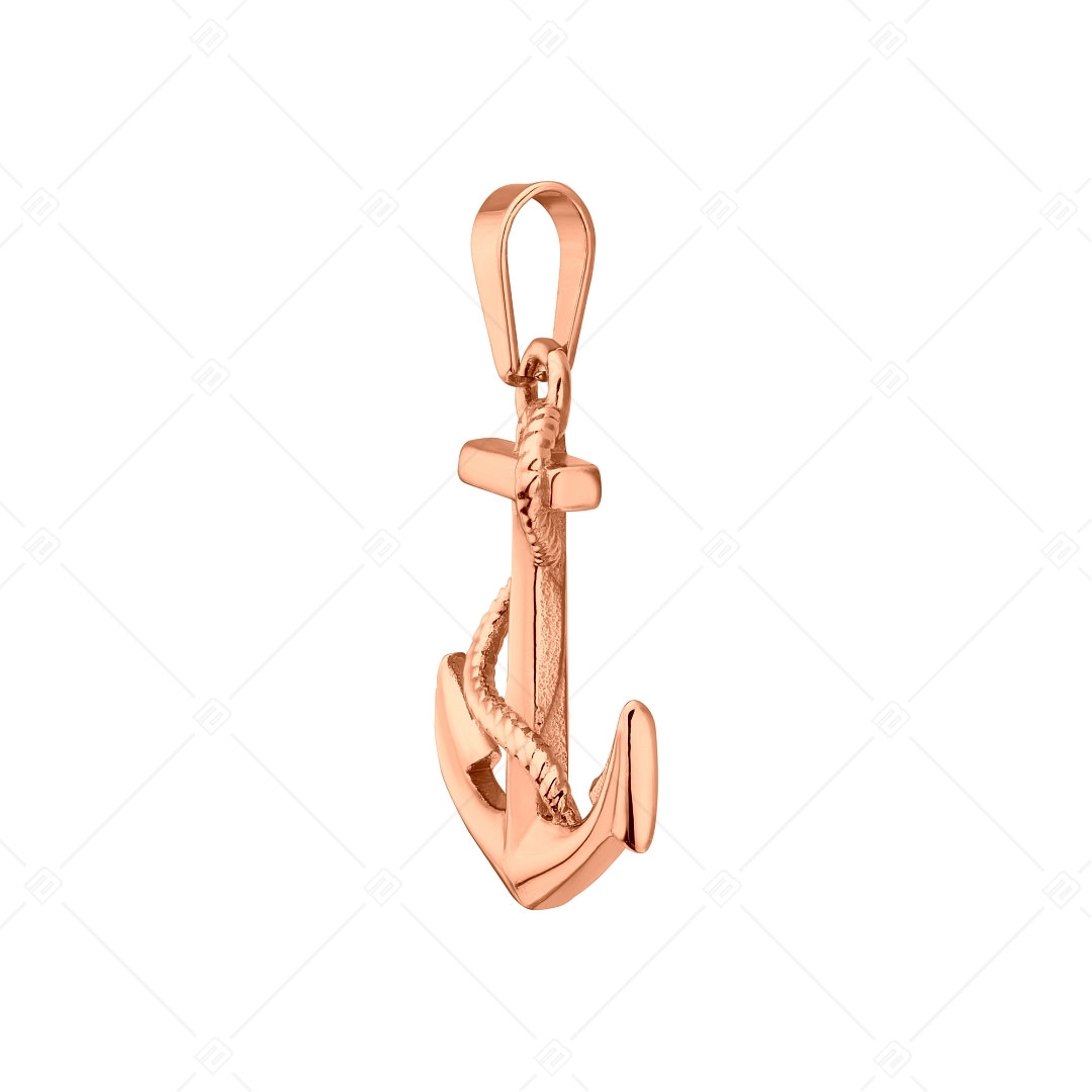 BALCANO - Ancoris / Stainless Steel Anchor Pendant, 18K Rose Gold Plated (242233BC96)