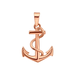 BALCANO - Ancoris / Stainless Steel Anchor Pendant, 18K Rose Gold Plated
