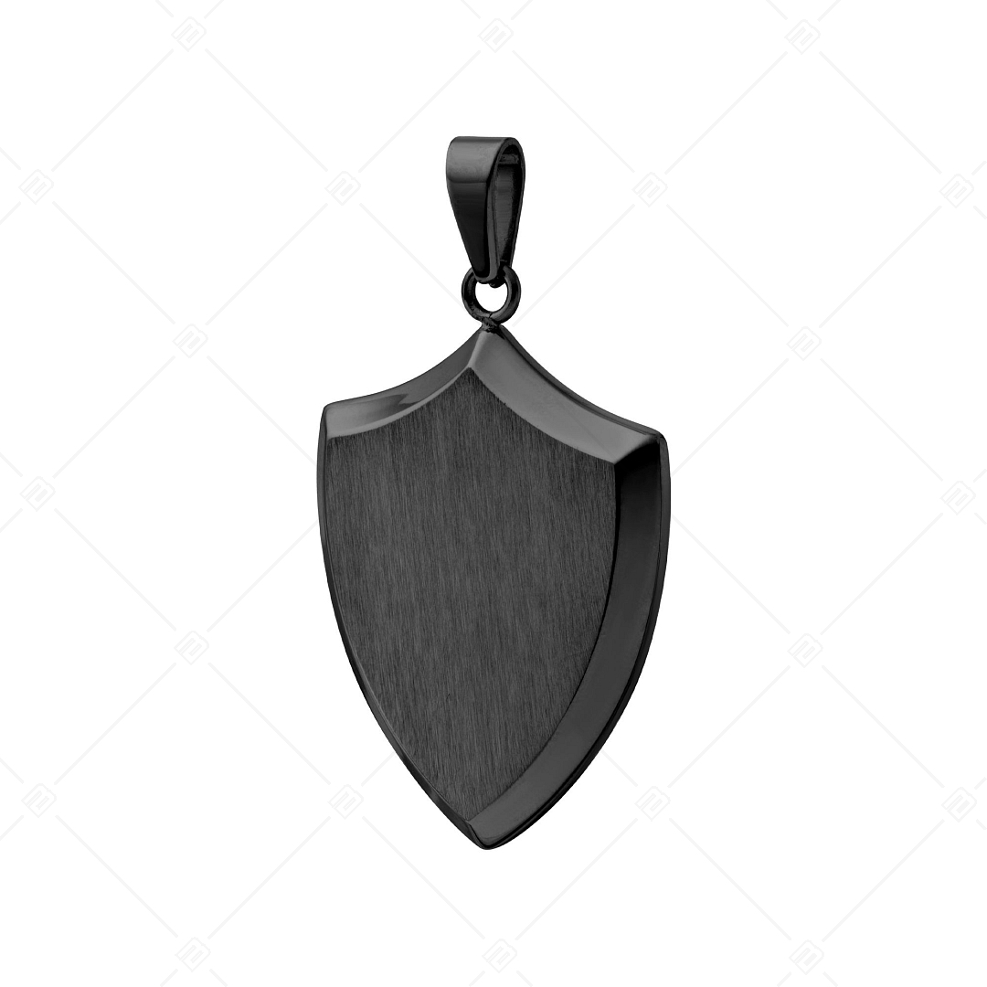 BALCANO - Shield / Pendentif forme bouclier, plaqué PVD noir (242236BC11)