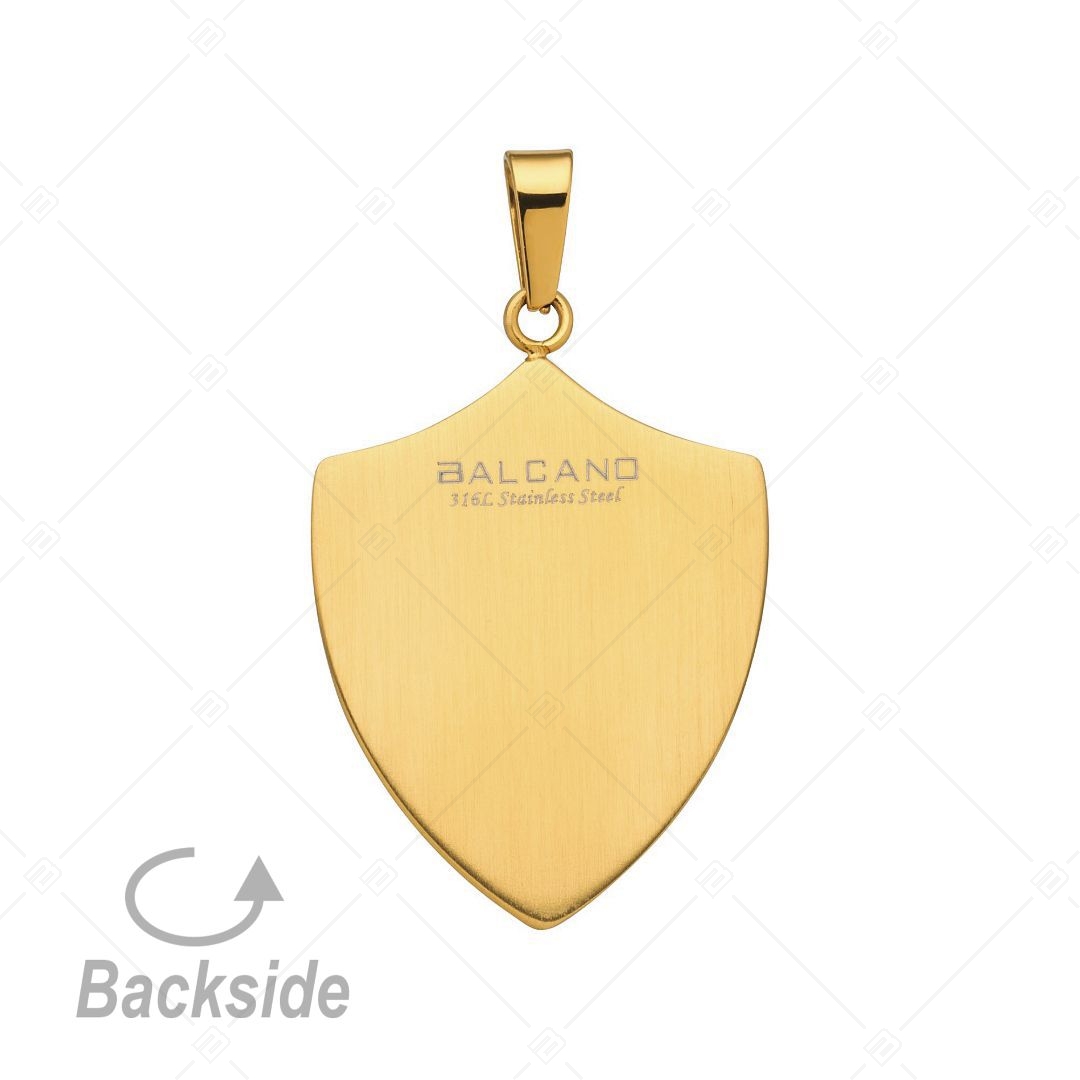 BALCANO - Shield / Pendentif forme bouclier, plaqué or 18K (242236BC88)