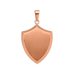 BALCANO - Shield / Pendentif forme bouclier, plaqué or rose 18K