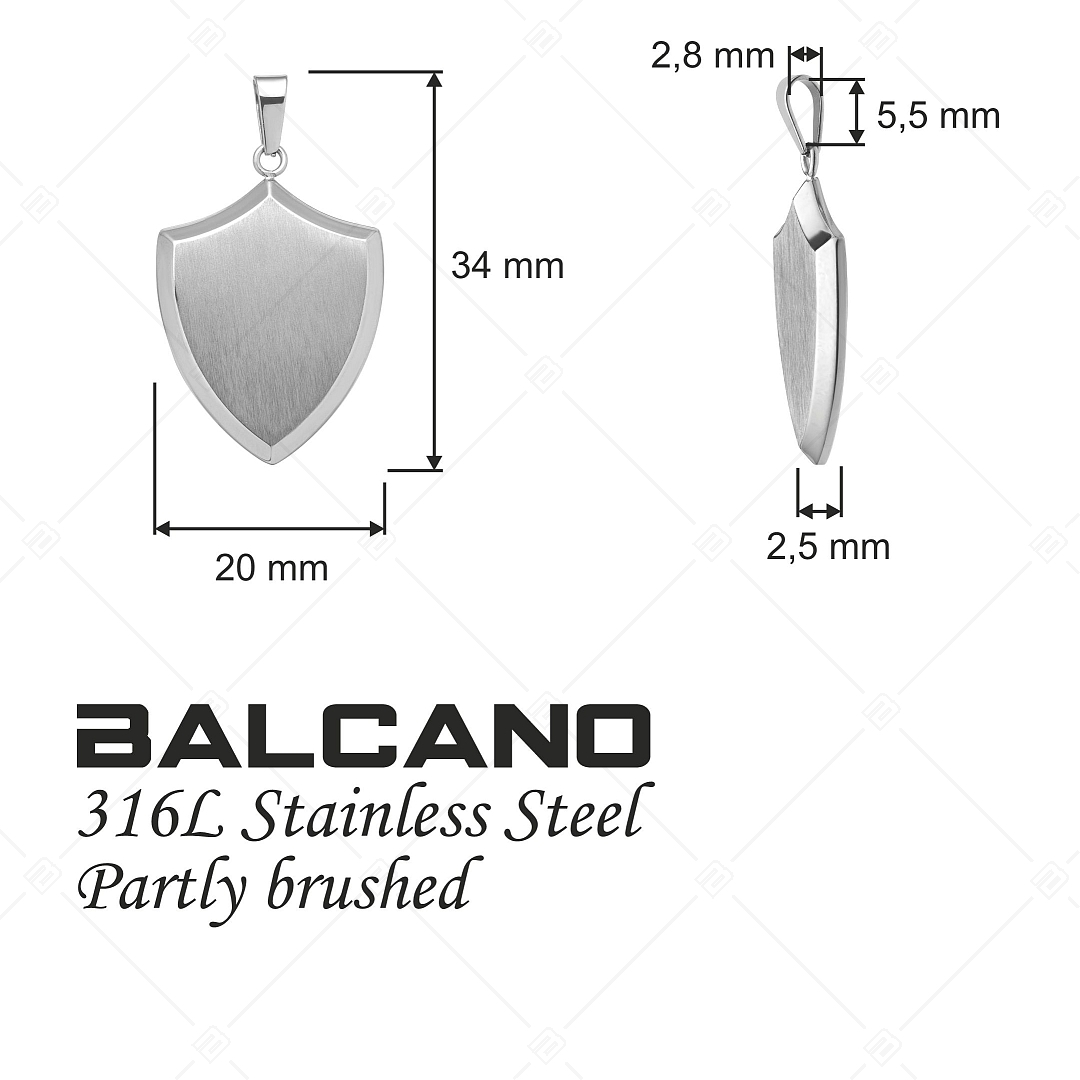 BALCANO - Shield / Pendentif forme bouclier, avec hautement polie (242236BC97)
