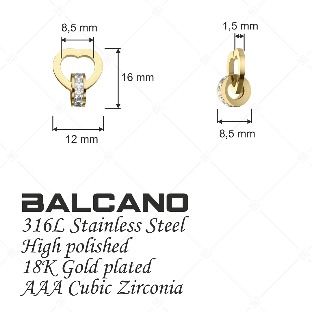 BALCANO - Cor / Pendentif avec pierres précieuses de zirconium, plaqué or 18K (242240BC88)