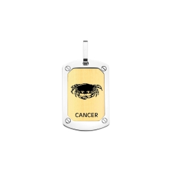 BALCANO - Cancer / Horoscope Pendant, 18K Gold Plated - Cancer