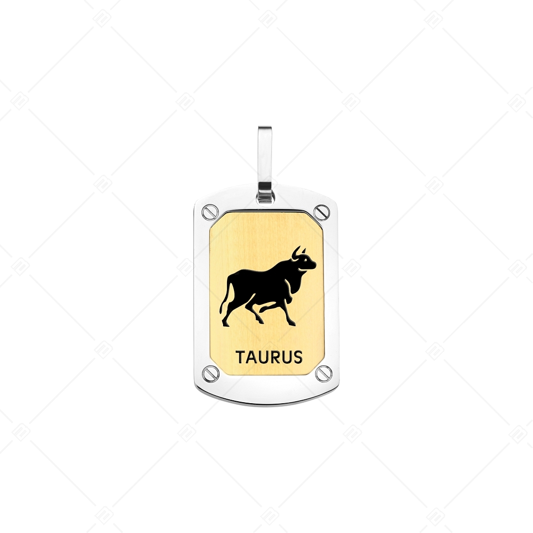 BALCANO - Taurus / Pendentif horoscope, plaqué or 18K - signe du Taureau (242243BC88)