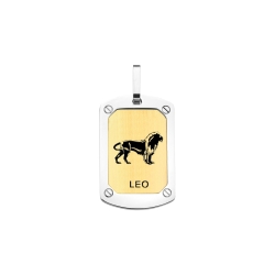 BALCANO - Leo / Pendentif horoscope, plaqué or 18K - Signe du lion