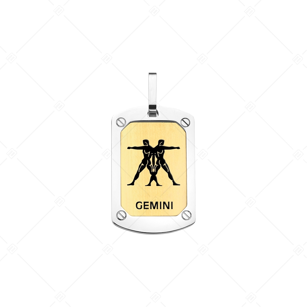 BALCANO - Gemini / Horoskop Anhänger mit 18K Gold Beschichtung - Zwillinge (242246BC88)