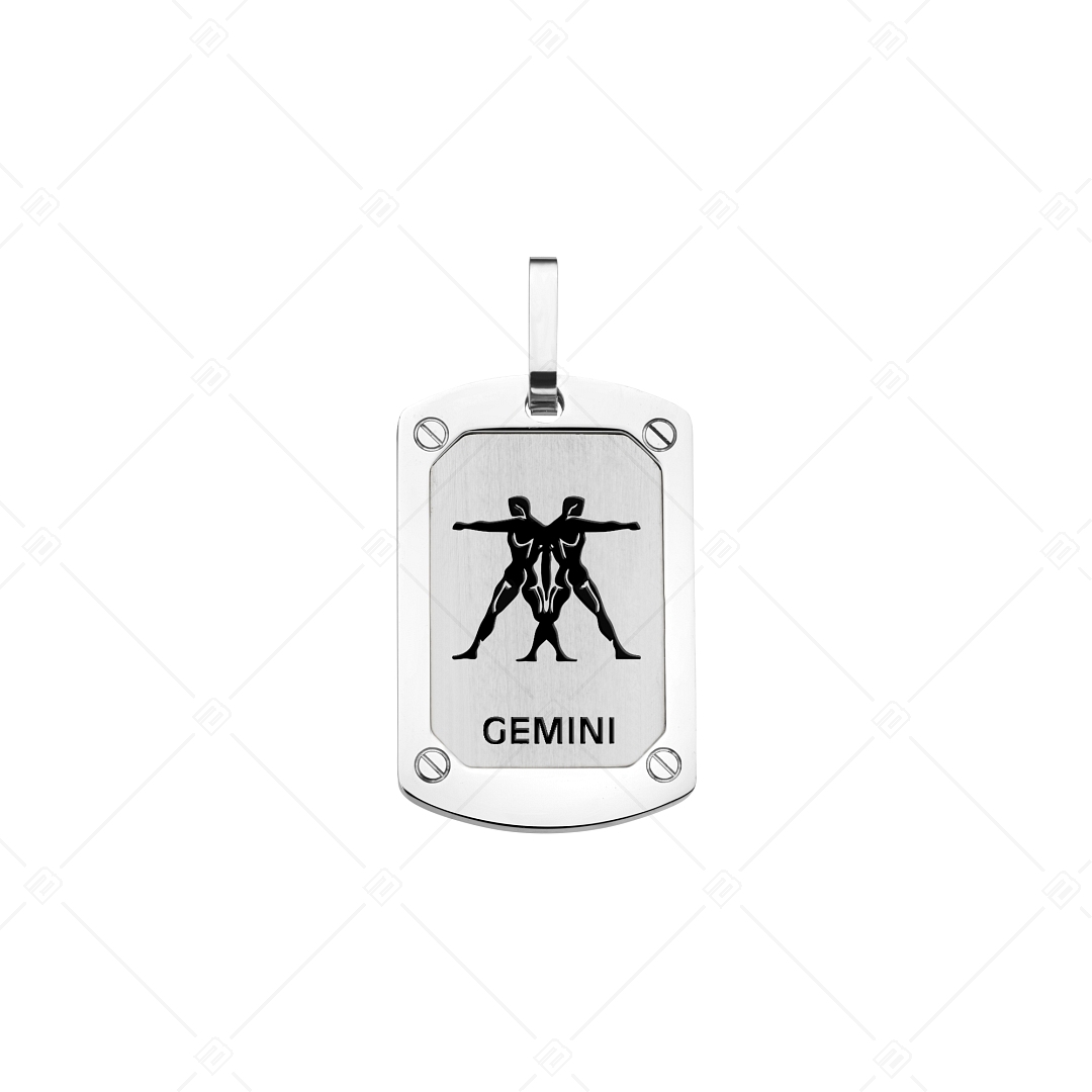BALCANO - Gemini / Pendentif horoscope, avec hautement polie - des Gémeaux (242246BC97)