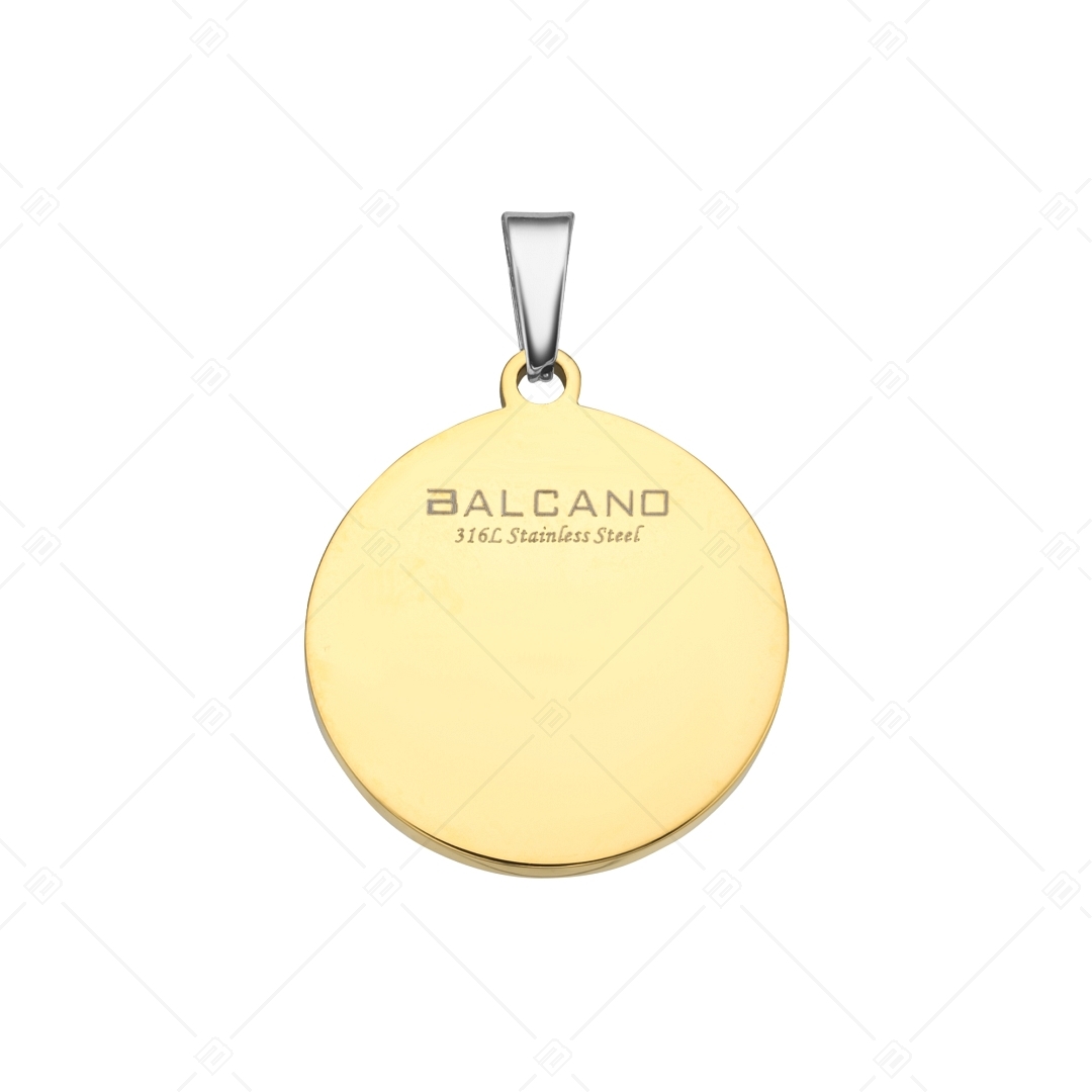 BALCANO - Compass / Kompass Anhänger mit Zirkonia Edelsteinen, 18K vergoldet (242253BC88)
